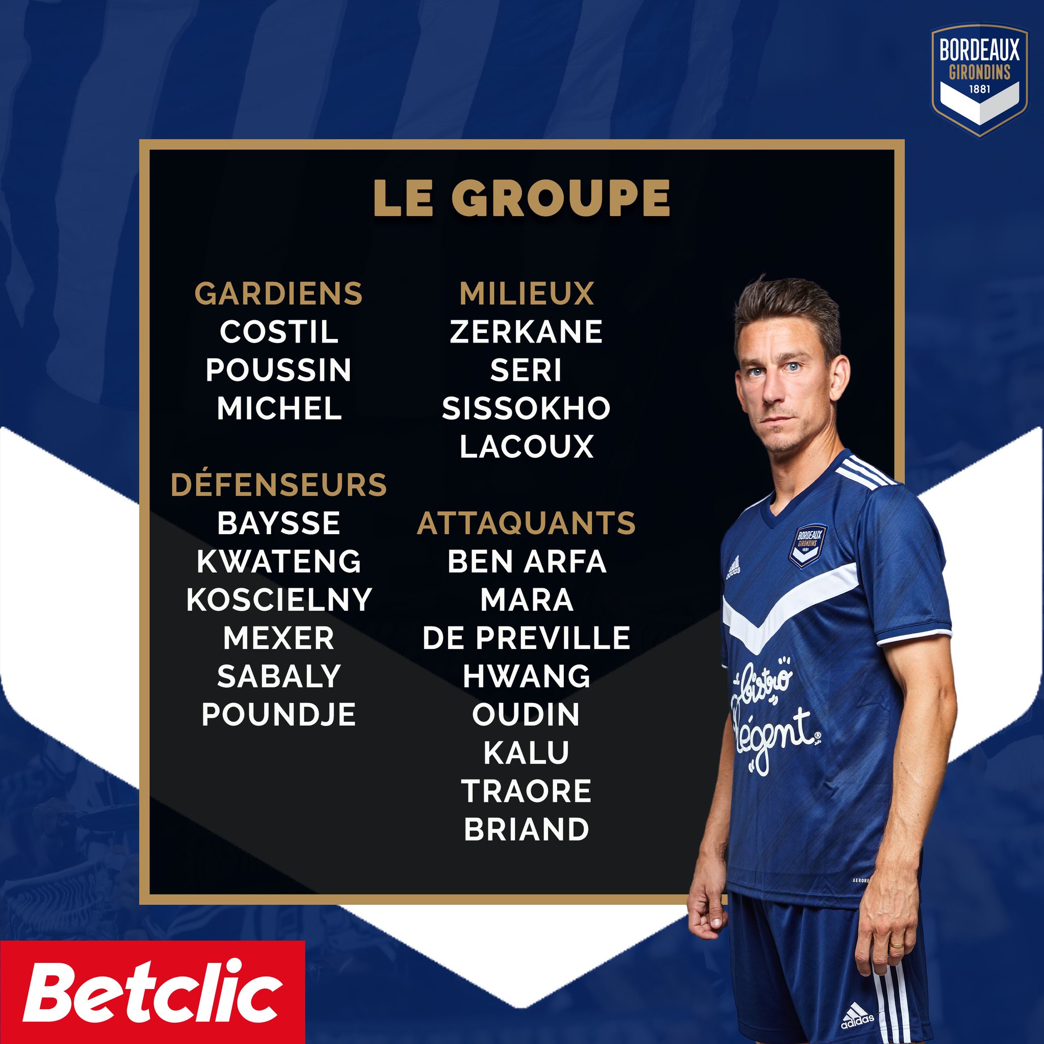 Issouf Sissokho dans le groupe des Girondins
